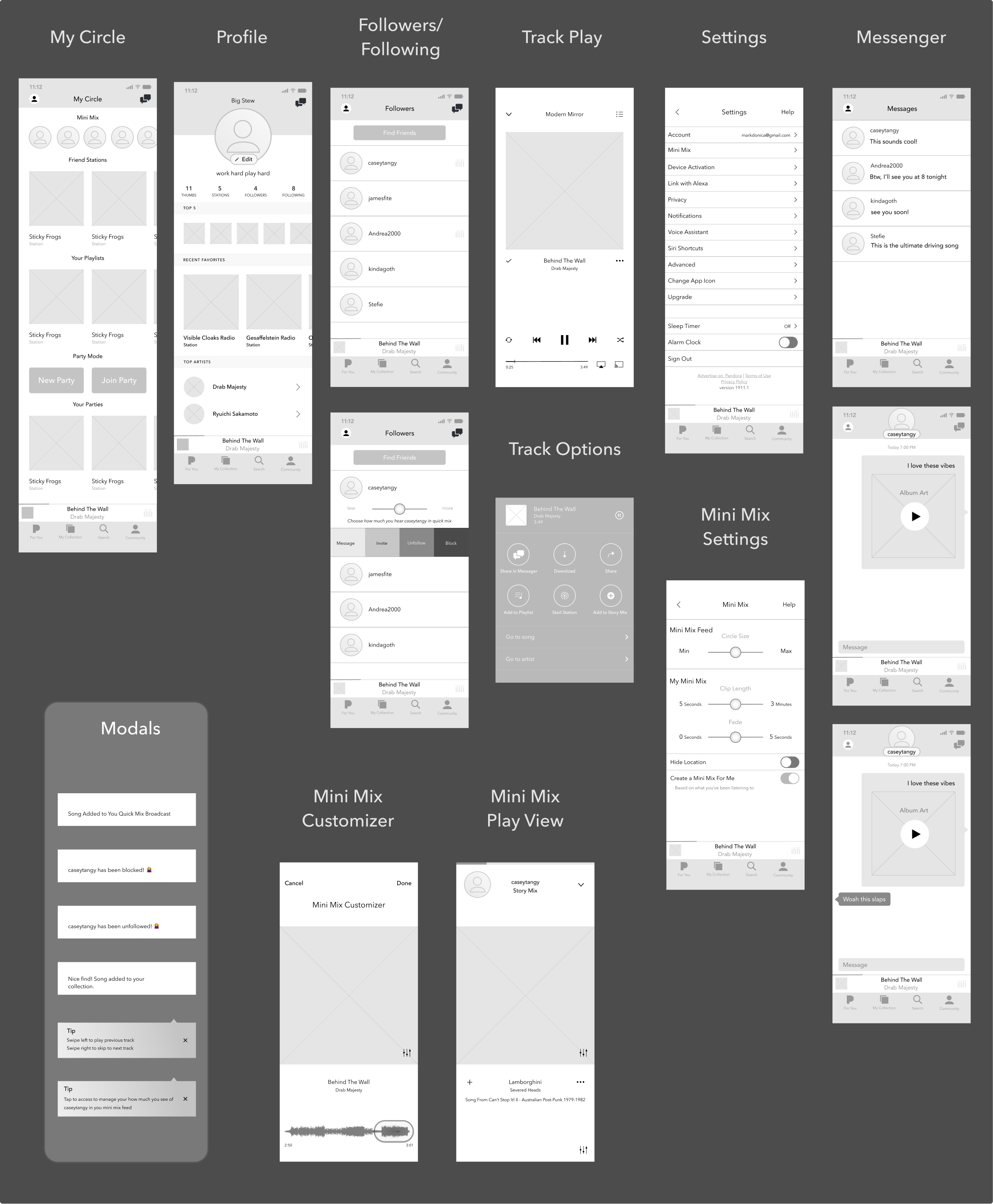Lofi Wireframes